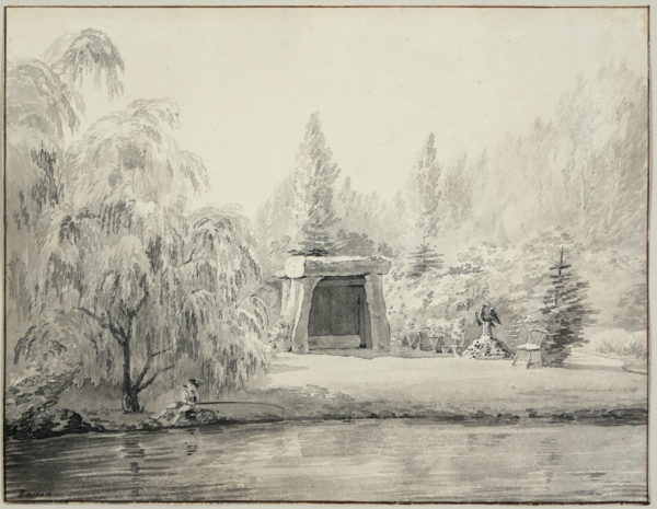 Joseph Charles Barrow – A Gazebo in the Grounds of a Country House