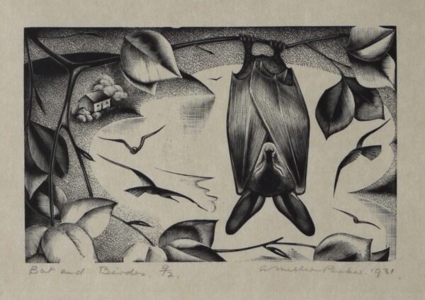 Agnes Miller Parker – Bat and Birds