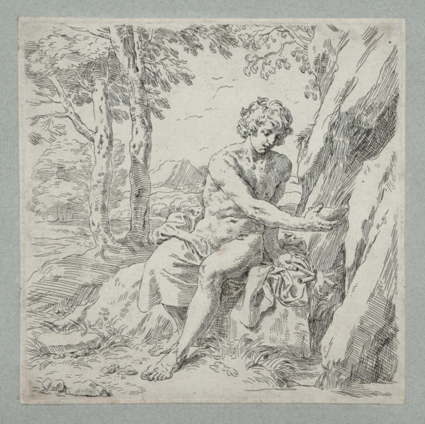 Simone Cantarini – St. John the Baptist in the Wilderness, circa 1637-39