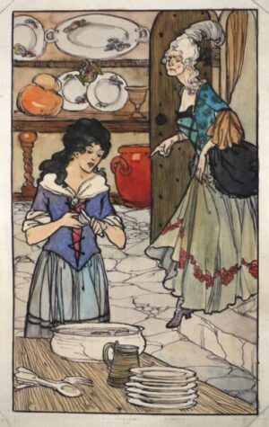 British School (19th early 20th Century) – Cinderella Preparing Vegetables