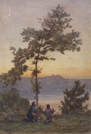 François Louis Français – Pipers at Sunset