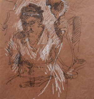 John Sergeant – Study of a Woman Drying Her Hair