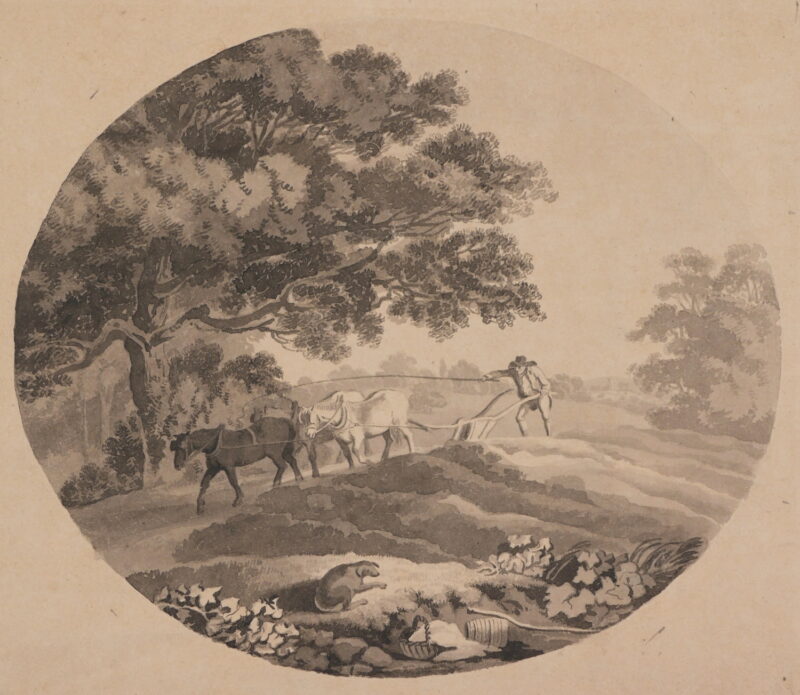 Thomas Hearne – Sketch for Ploughing c.1780-1
