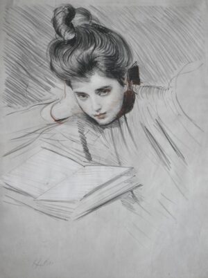 Paul César Helleu – Ellen à la lecture (Ellen Reading)