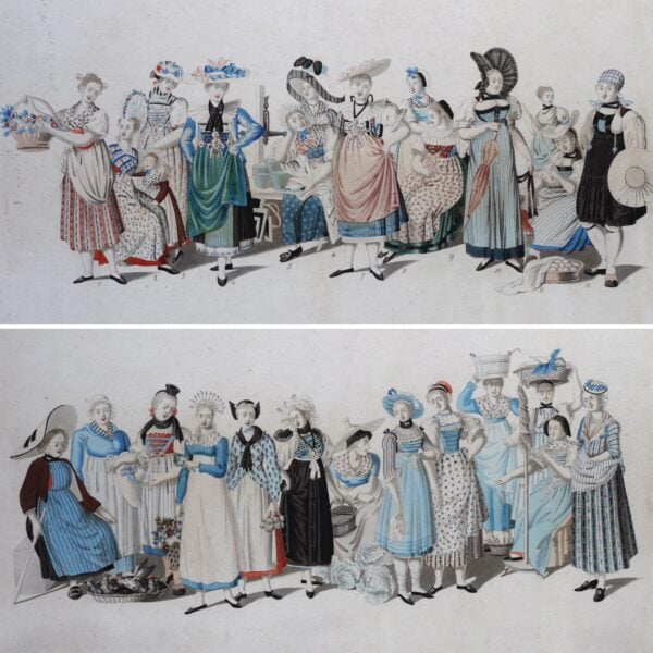 David Alois Schmid / Attributed - Costumes of the 26 Cantons, Switzerland (A Pair)