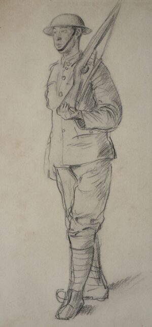 Augustus Edwin John – Study of a Canadian Soldier (circa 1917)