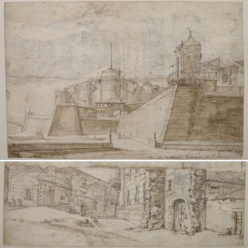 French/Dutch School 17th Century – Entrance to Port Livorno, Italy
