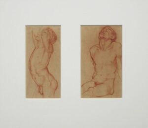 British School (c.20th) Studies of a Male Nude