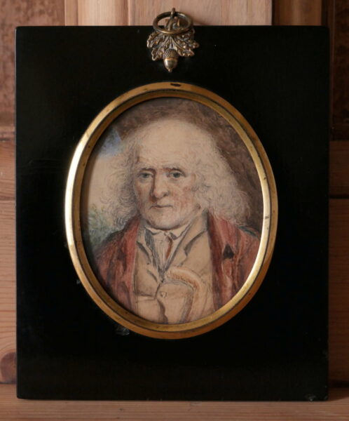 John Linnell / Circle of – Fine Portrait Miniature of an Elderly Gentleman.
