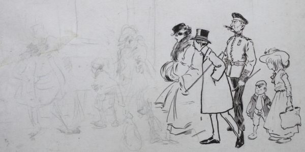 Phil May – Unfinished Illustration for Punch (1890s)