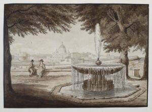 European School (18th early 19th Century) – Fountain at the Villa Medici Rome