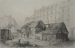 French School (19th century) – Rue Boinod á la Chapelle 1883