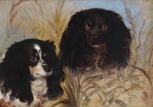 British School (Circa 1860) – King Charles Spaniels