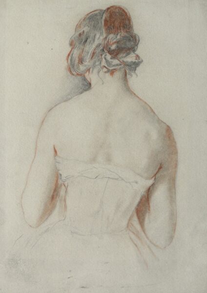 European School (19th Century) – Rear View, Study of a Woman