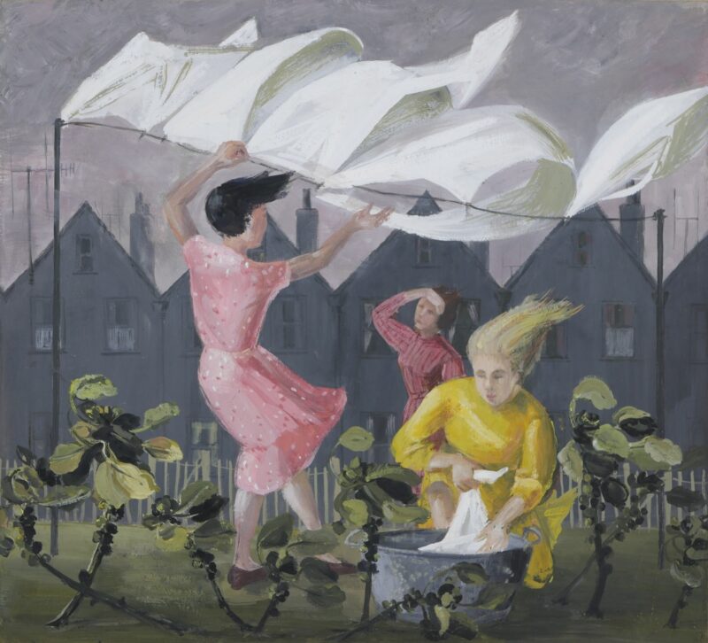 British School (1950’s) – Hanging Out The Washing on a Blustery Day