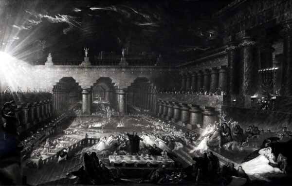 John Martin – Belshazzar’s Feast (First steel plate) 1826