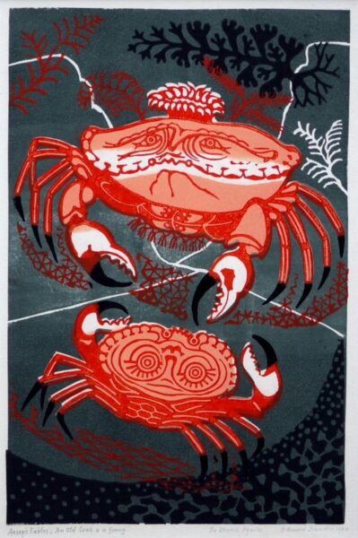 Edward Bawden – Aesop’s Fables – An Old Crab and a Young
