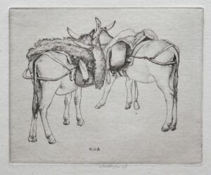 Robert Sargent Austin – Donkeys of Selva (Island of Majorca) 1928.
