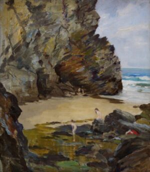 Arthur Henry Jenkins – Bathers in a Cove