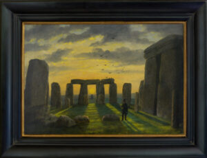 British School (19th Century) – Stonehenge With the sun rising behind the slaughter stone or ‘Friar’s Heel’