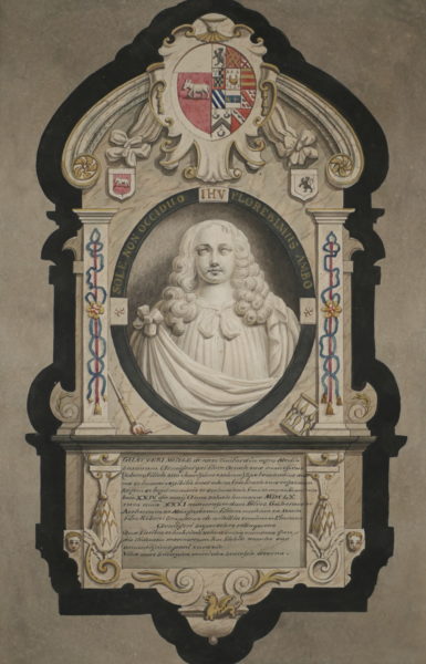 British School c.1800 – Wall Monument to Walter Moyle (1628-1660) St Mary’s Church, West Twyford