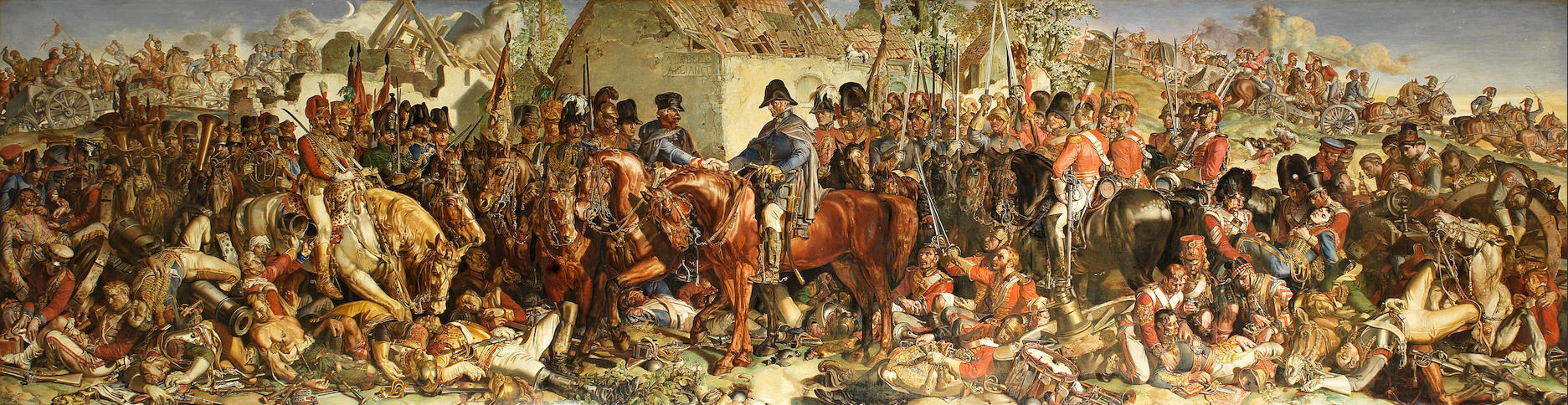 Arthur Stocks – The Meeting of Wellington and Blucher after the Battle of Waterloo