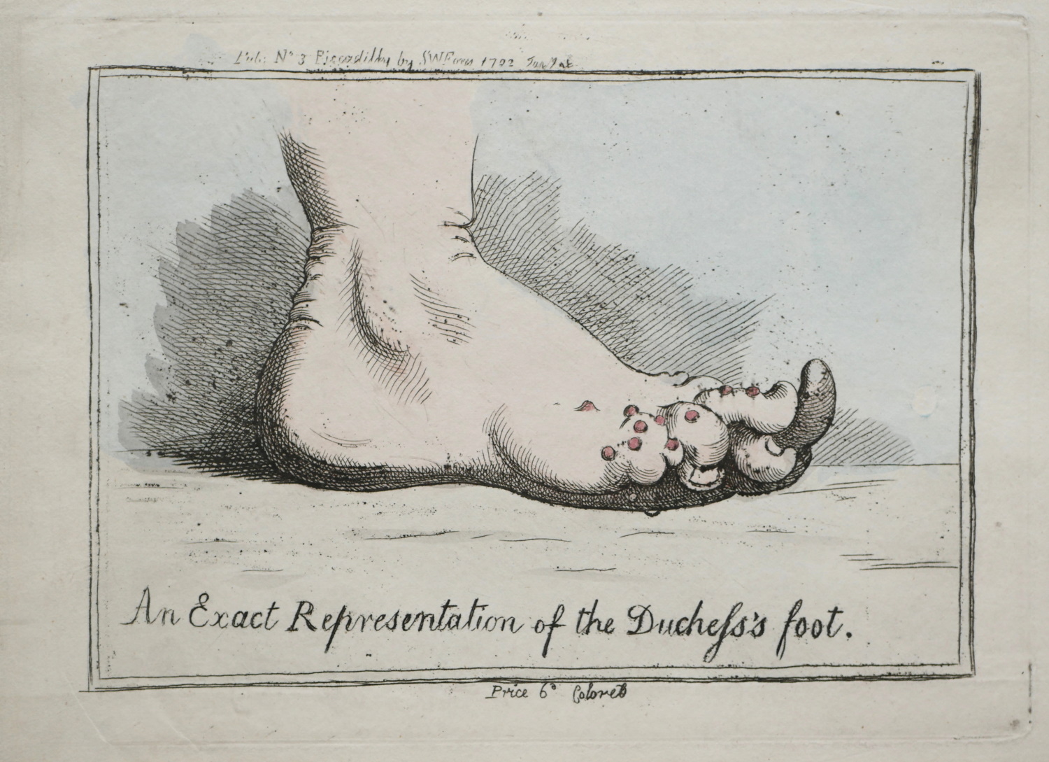 Isaac Cruikshank – An Exact Representation of the Duchess’s Foot