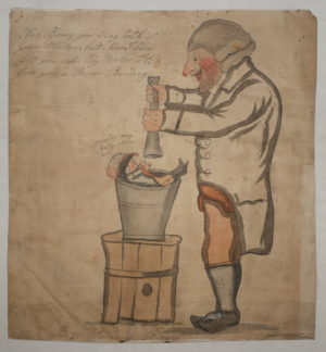 James Gillray (1757-1815) / Circle of – Pounding Boney