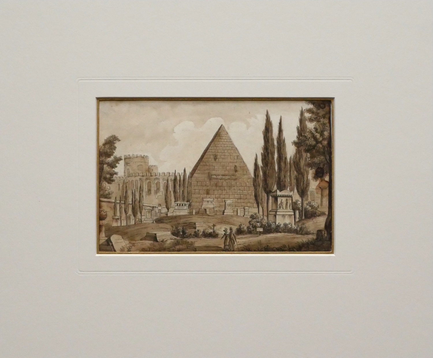 Unknown Artist (Early 19thc.) – Protestant Cemetery near the Pyramid of Caius Cestius, Rome