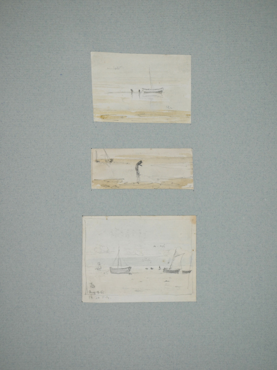 James Smetham – Three Coastal Sketches