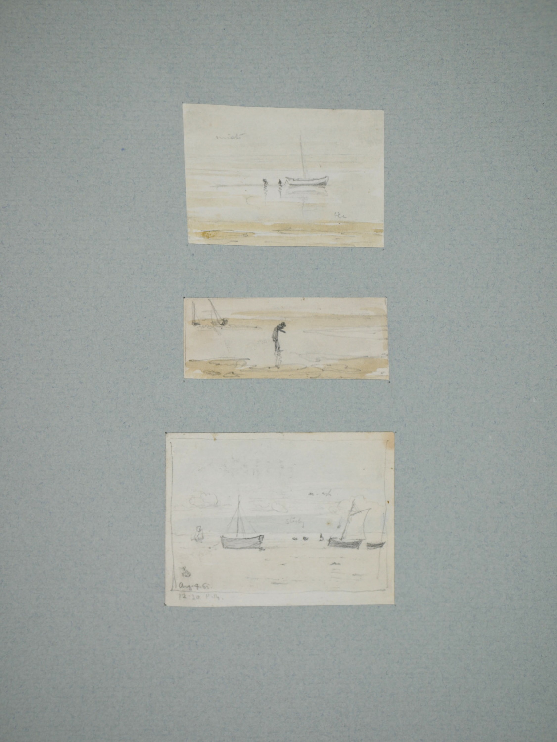 James Smetham – Three Coastal Sketches