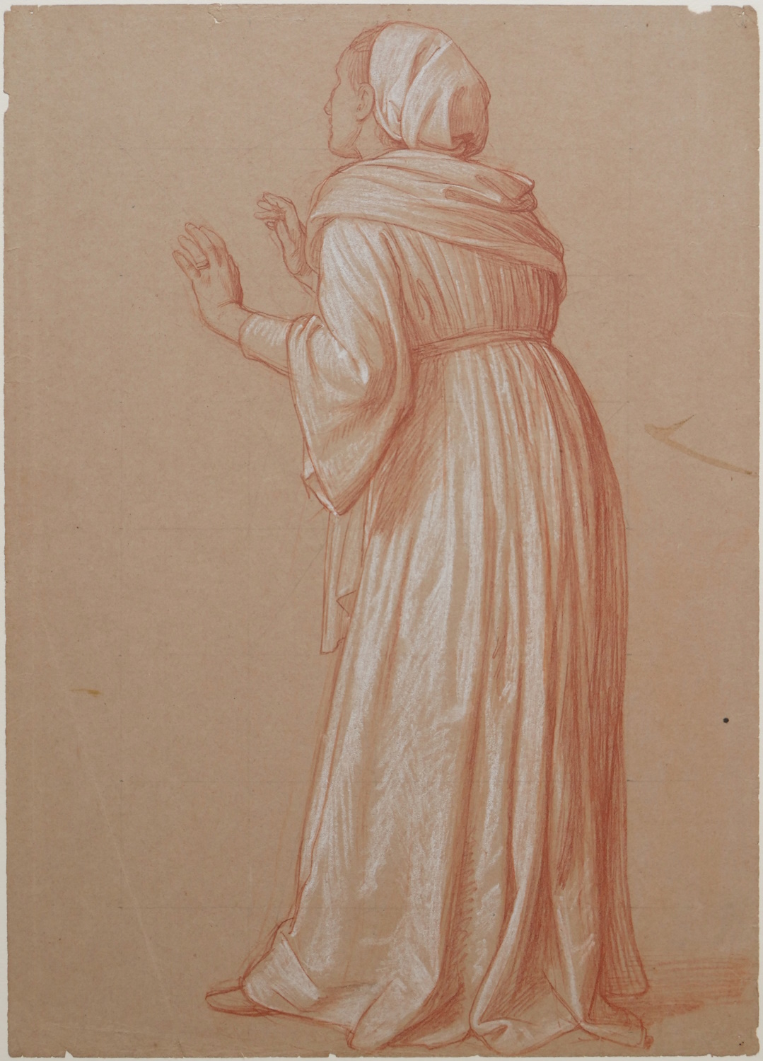 European School c.1860 – Study of a Woman with Both Arms Raised