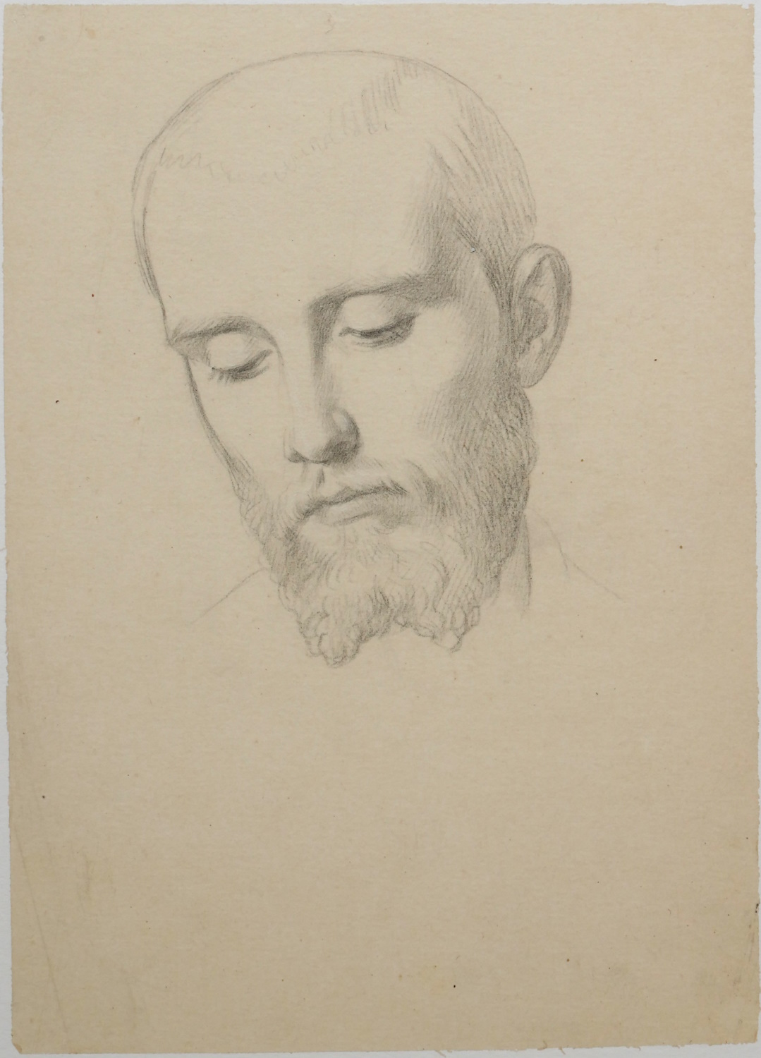 European School c.1860 – Study of a Head of a Man