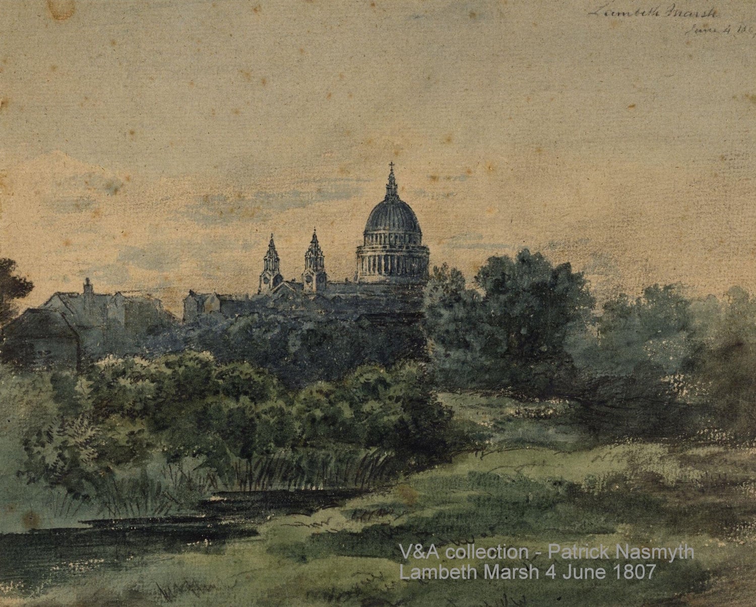 David Thomson - A View of St. Paul’s Cathedral from Lambeth Marsh 1807 - Image 15