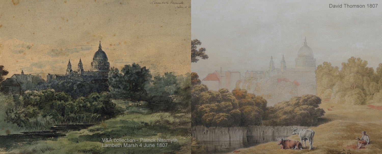 David Thomson - A View of St. Paul’s Cathedral from Lambeth Marsh 1807 - Image 16