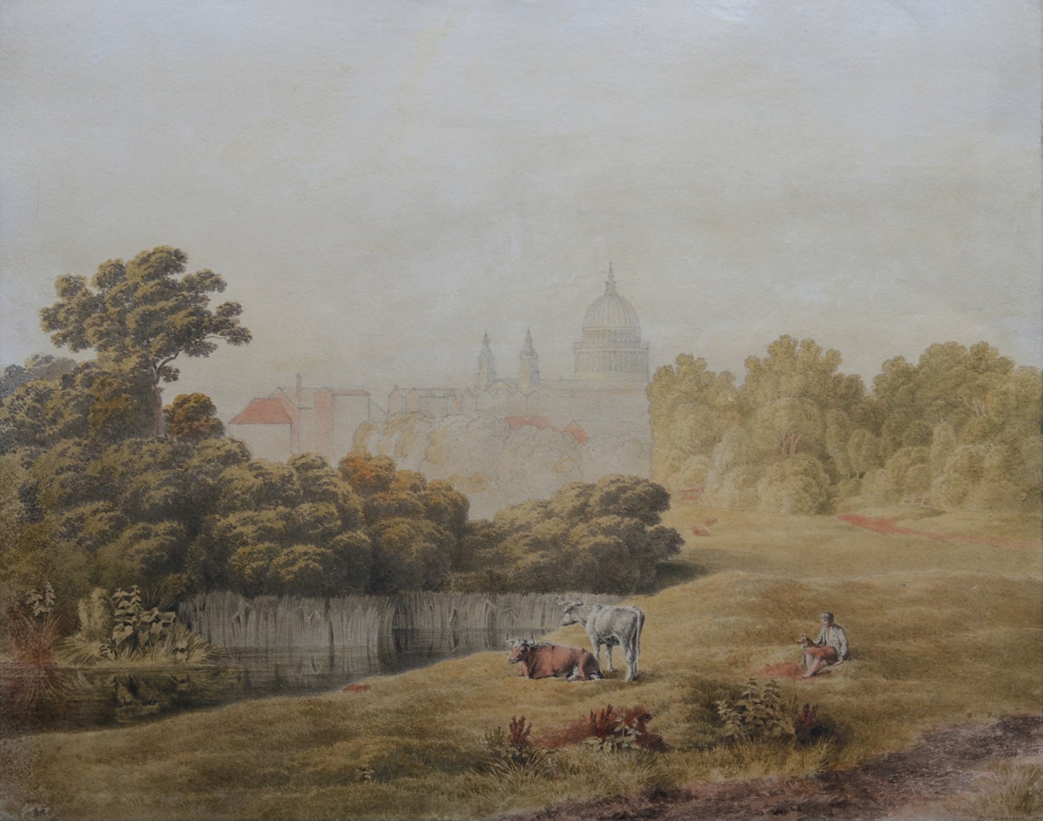 David Thomson – A View of St. Paul’s Cathedral from Lambeth Marsh 1807