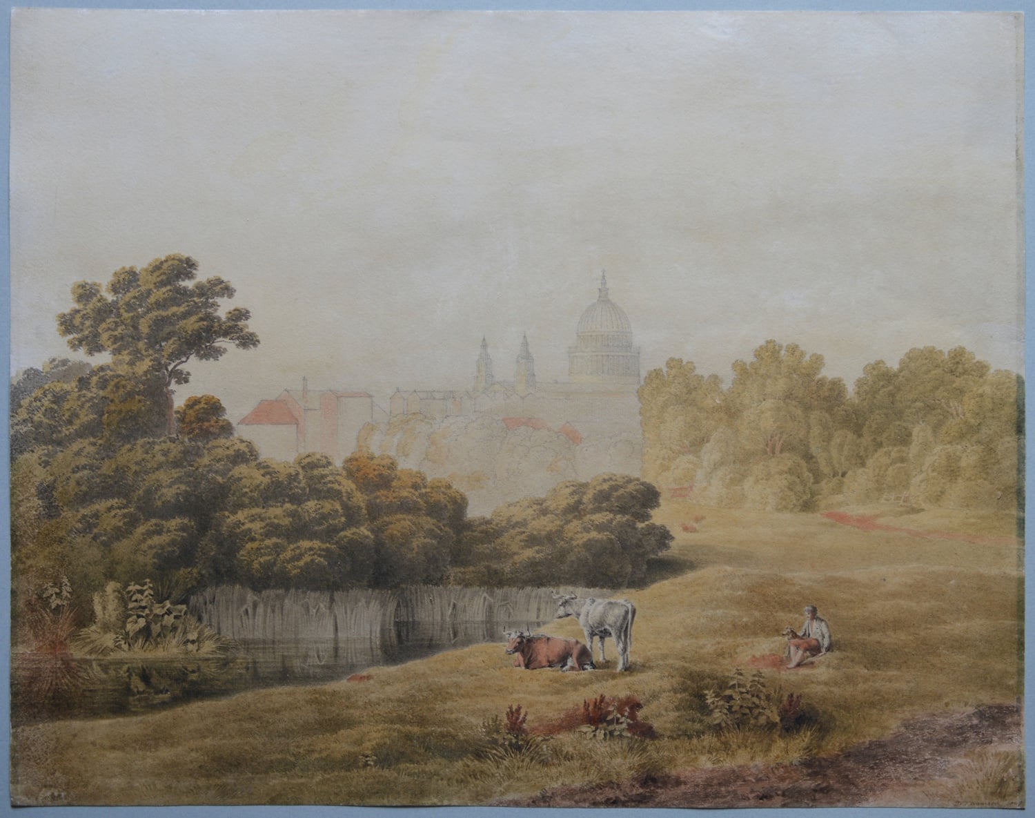 David Thomson - A View of St. Paul’s Cathedral from Lambeth Marsh 1807 - Image 2
