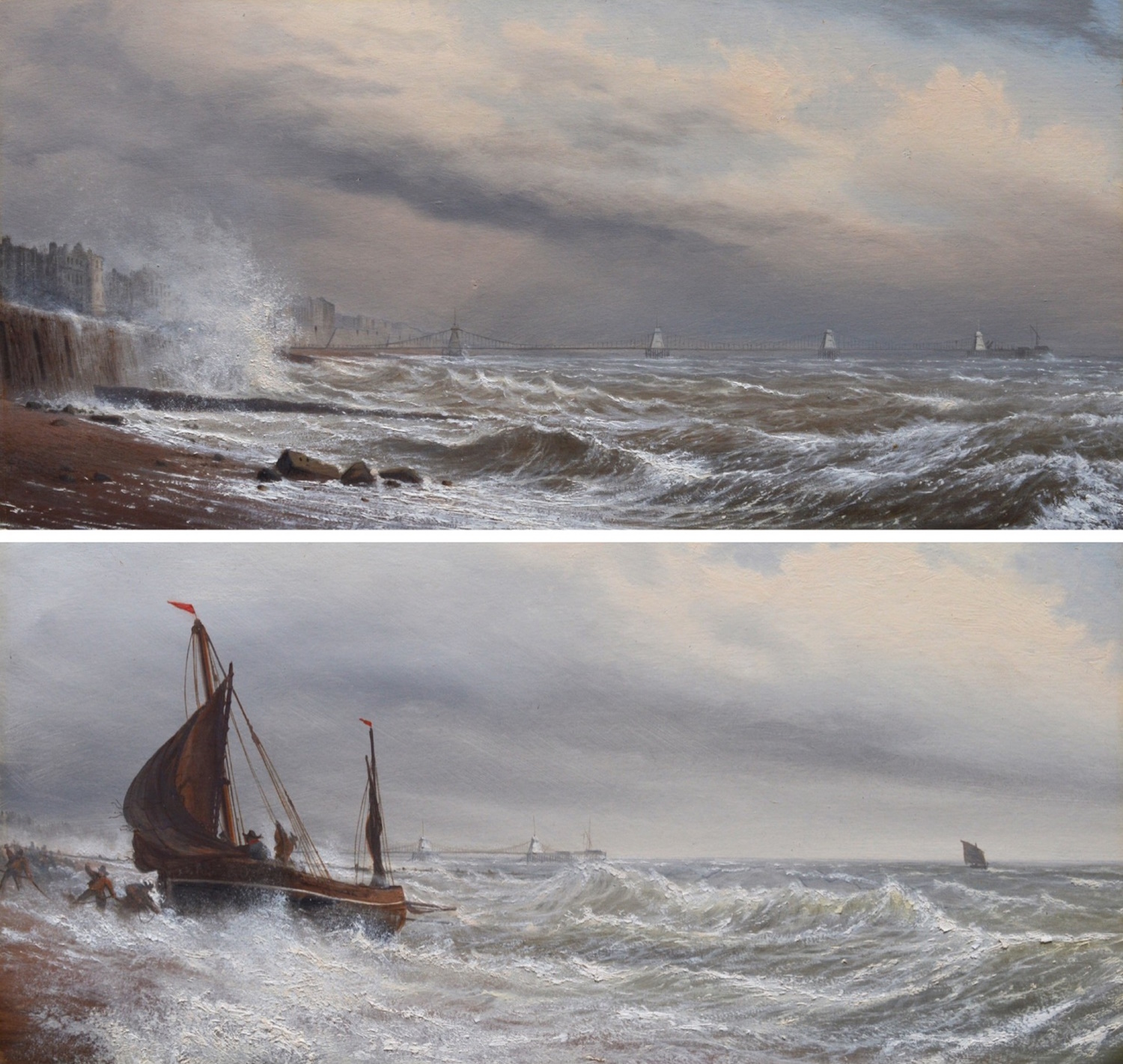 British Marine School (painted c.1823-1896) – Chain Pier, Brighton Beach