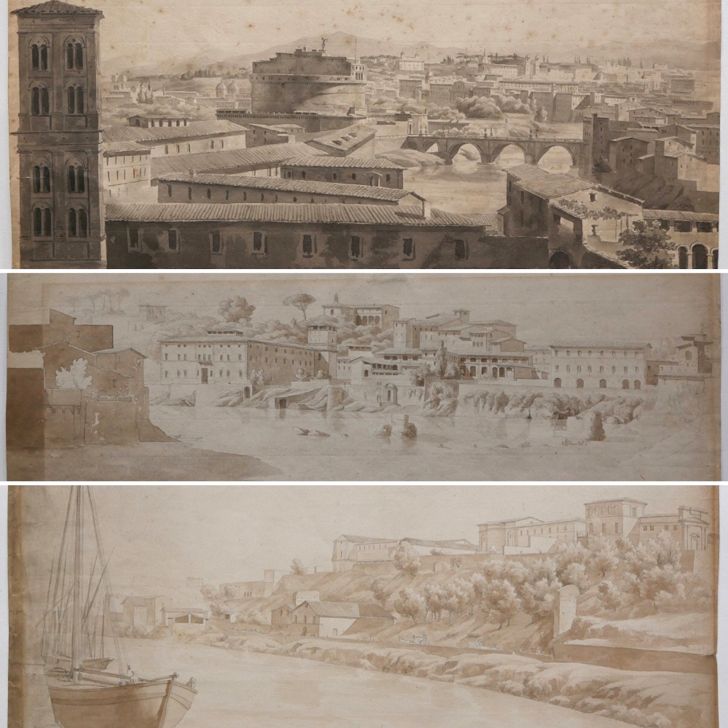Circle of Pierre Henri de Valenciennes – Views of Rome (dated 1810-11)