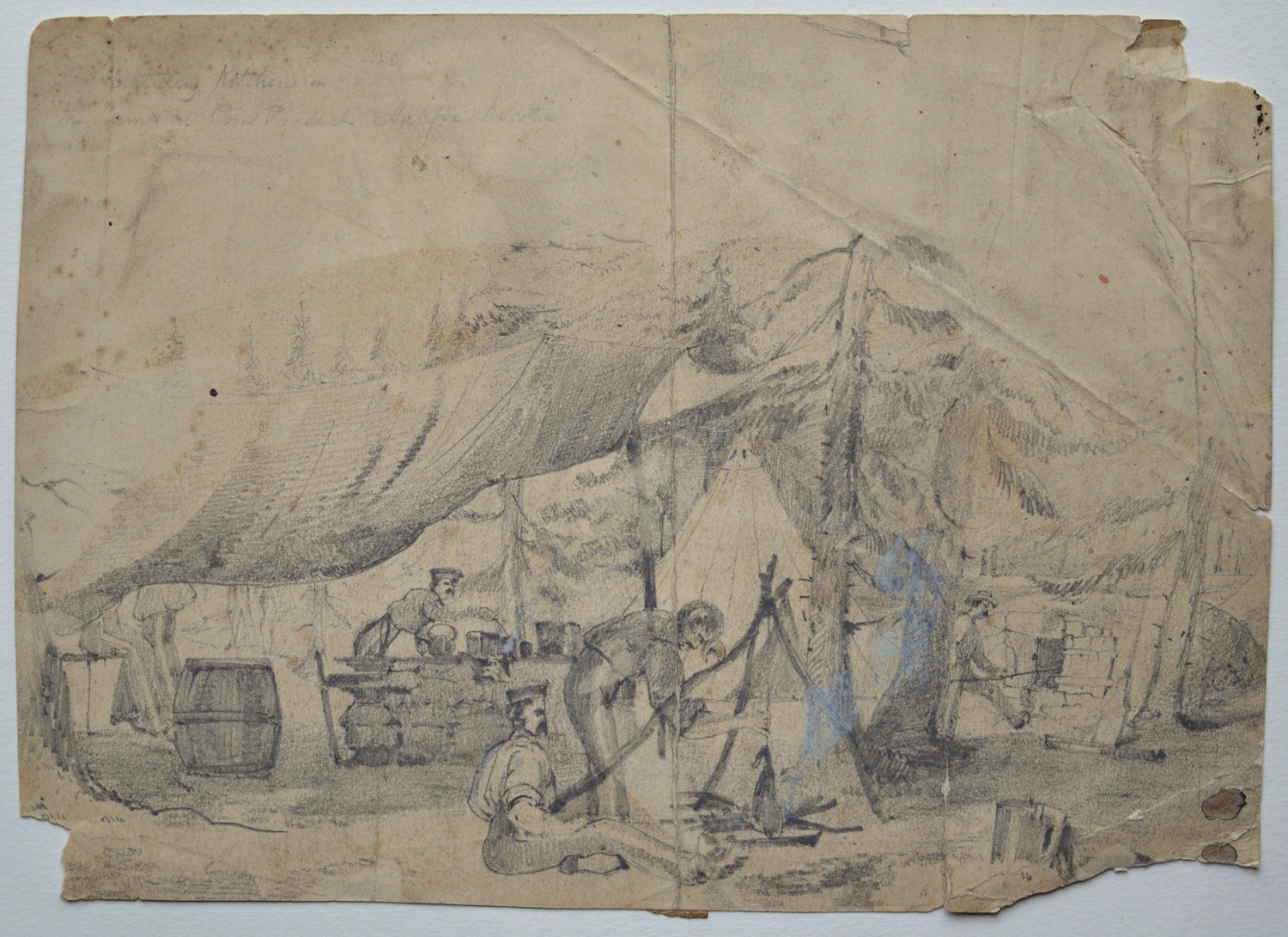 Artillery Kitchens in the Camp at Point Pleasant Halifax Nova Scotia (Canada) – Unknown Artist (British, 19th century)