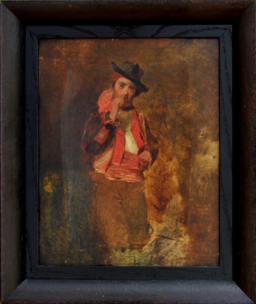 John ‘Spanish’ Phillip Circle of: – Oil Sketch of a Spaniard Smoking