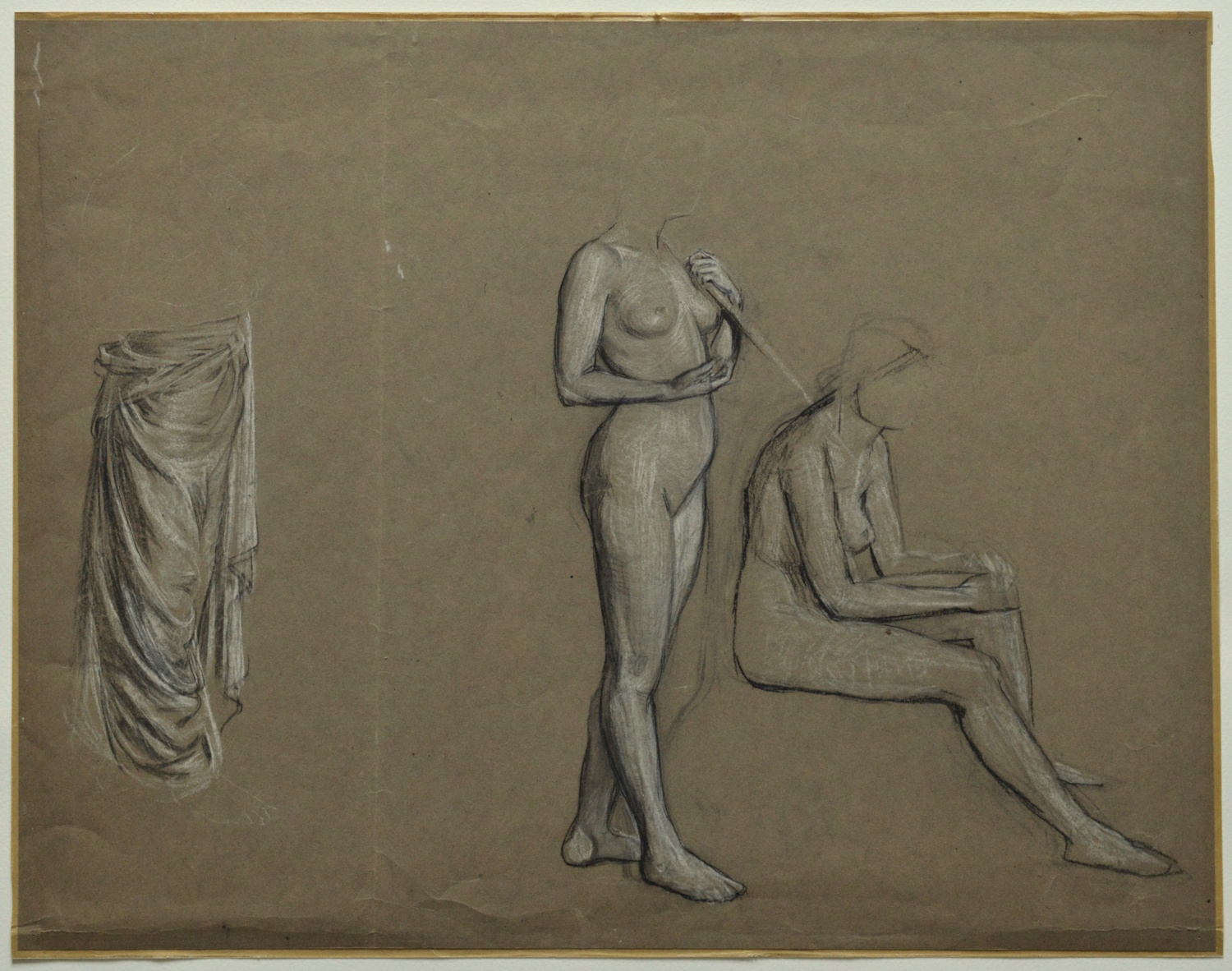 Sir William Blake Richmond: Attributed – Drapery & Female Nude Studies