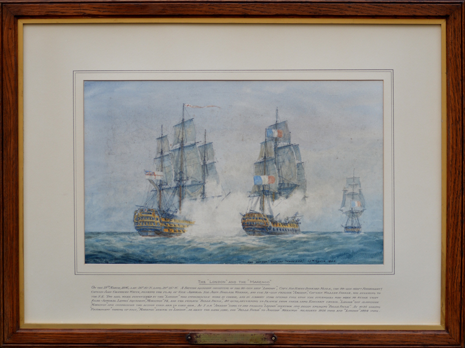 Admiral Sir Charles Burrard,  Attributed – The “London” and the “Marengo”