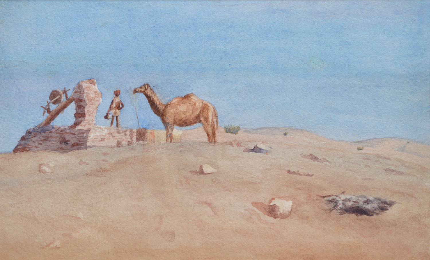 Colonel, Sir Sidney Gerald Burrard 7th Baronet – Camel at a Waterhole, India c.1893
