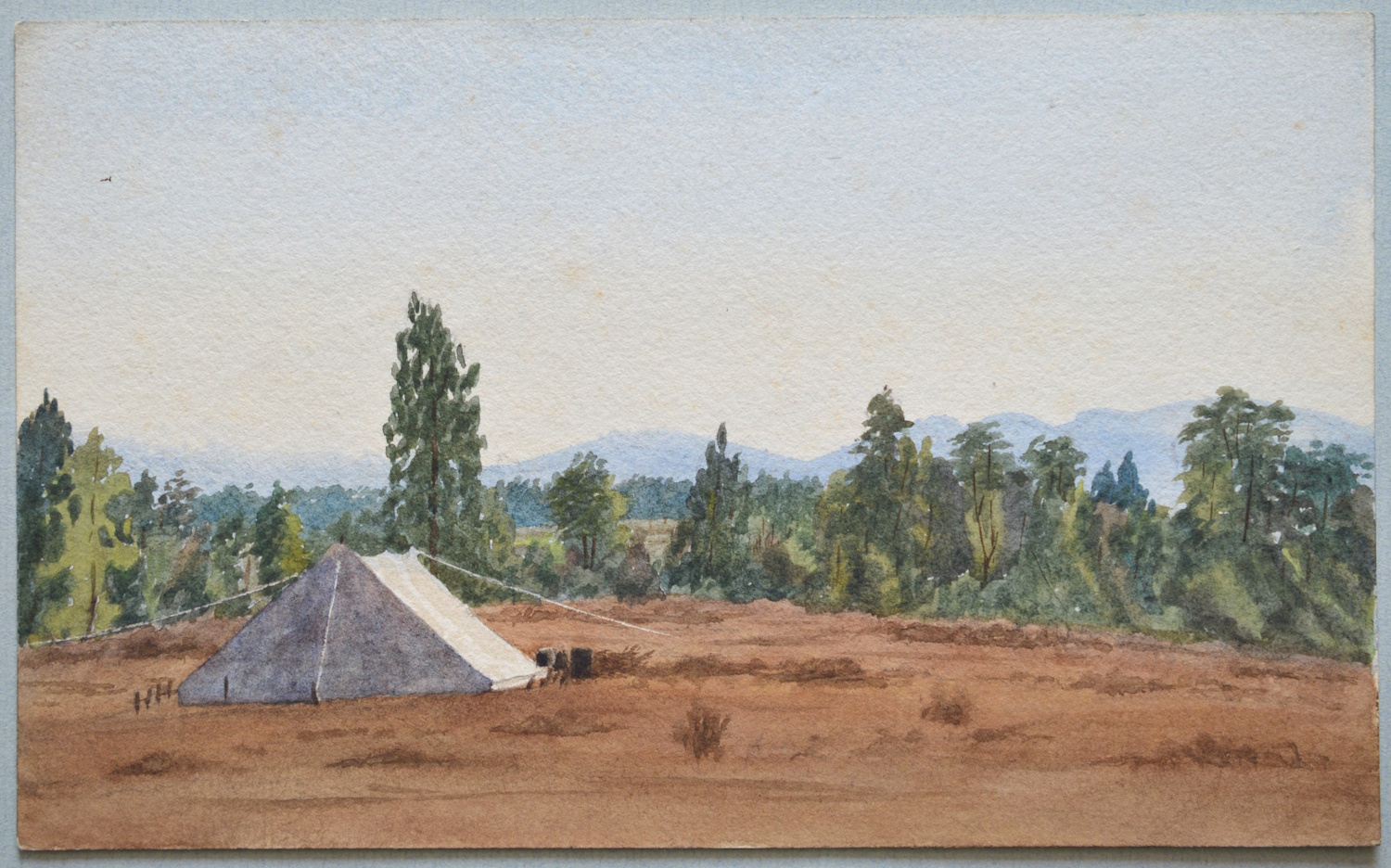 Colonel, Sir Sidney Gerald Burrard 7th Baronet – View from the Mess Tent, Sahdol, India c.1893