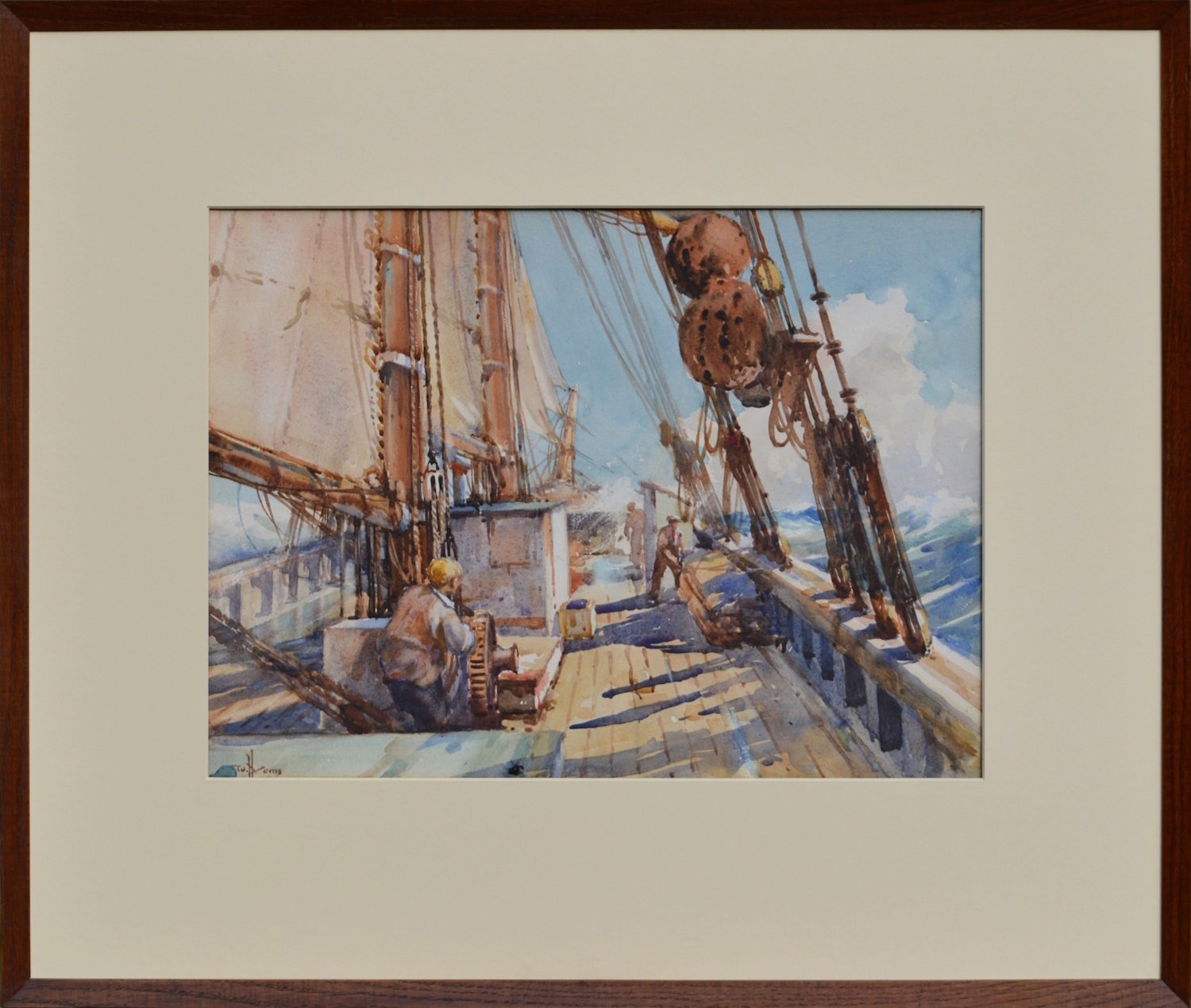 William Hyams – On Deck of a Danish Three Masted Schooner