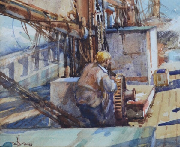 William Hyams - On Deck of a Danish Three Masted Schooner - Image 3