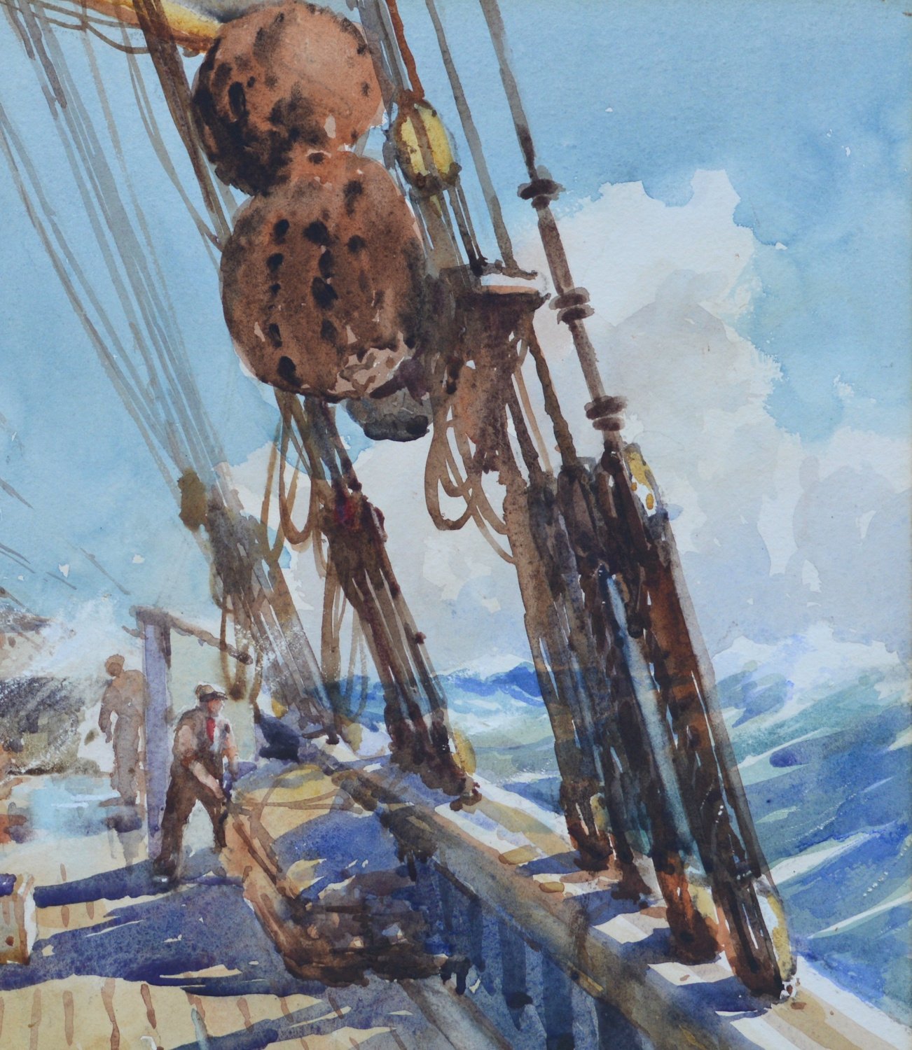 William Hyams - On Deck of a Danish Three Masted Schooner - Image 4