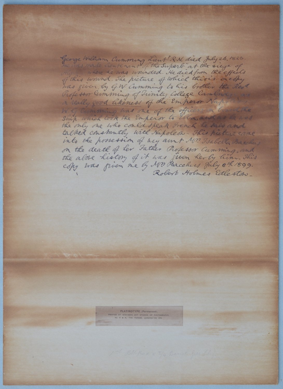 Platinotype print - Emperor Napoleon - Image 3