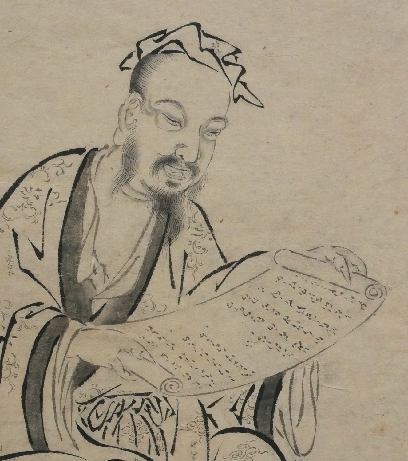 Japanese School, (Edo period, circa 1830-50 or earlier) - Portrait of Hua Tuo - Image 3
